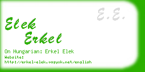 elek erkel business card